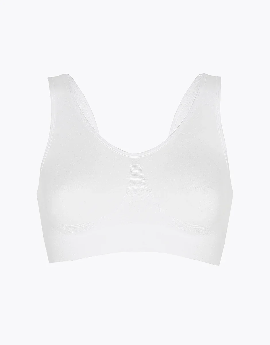 Active Comfort low-impact yoga bralette in White - Image 4