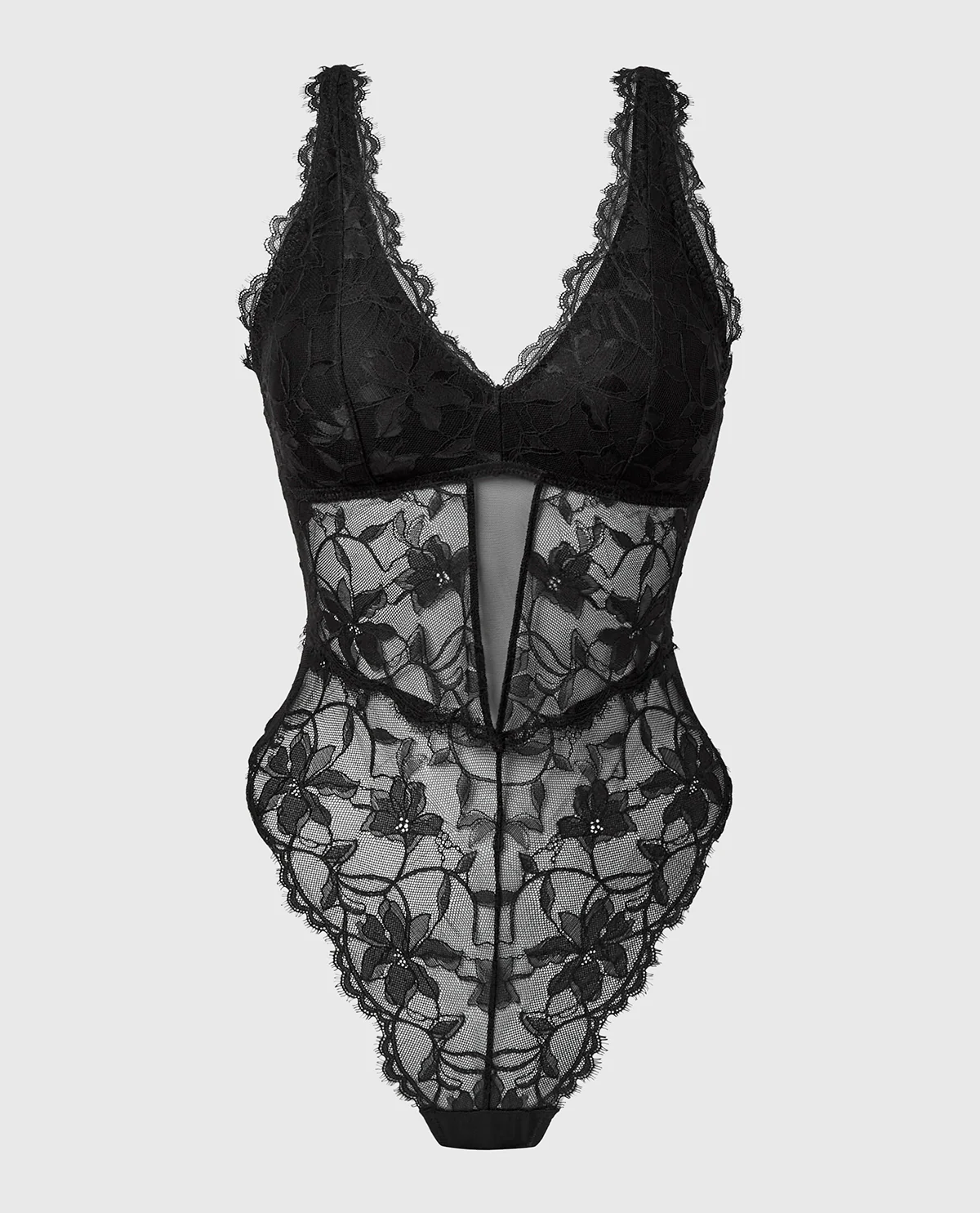 Afterglow Lace Bodysuit with Removable Pads in Tuexdo Black - Image 4