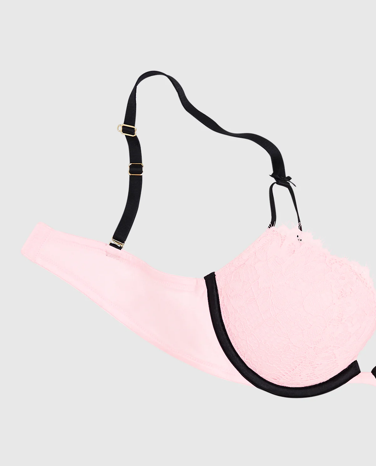 Allover Lace Push Up Bra in Pink-A-Boo - Image 6