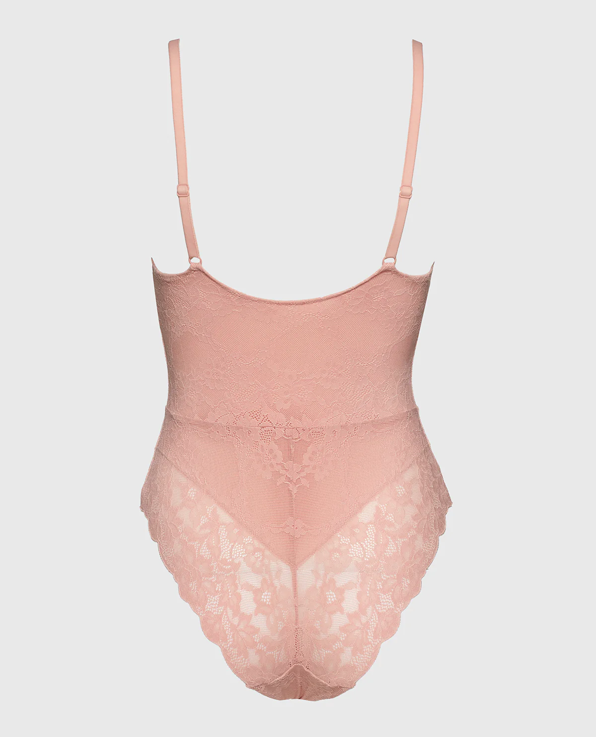Allover Lace Shaping Bodysuit in Royal Pink - Image 5