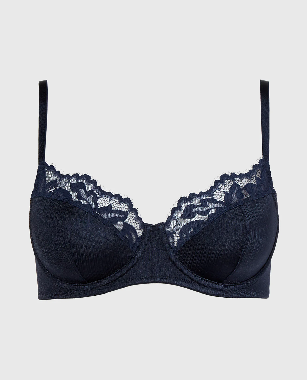 Balconette Bra in Dark Navy - Image 4