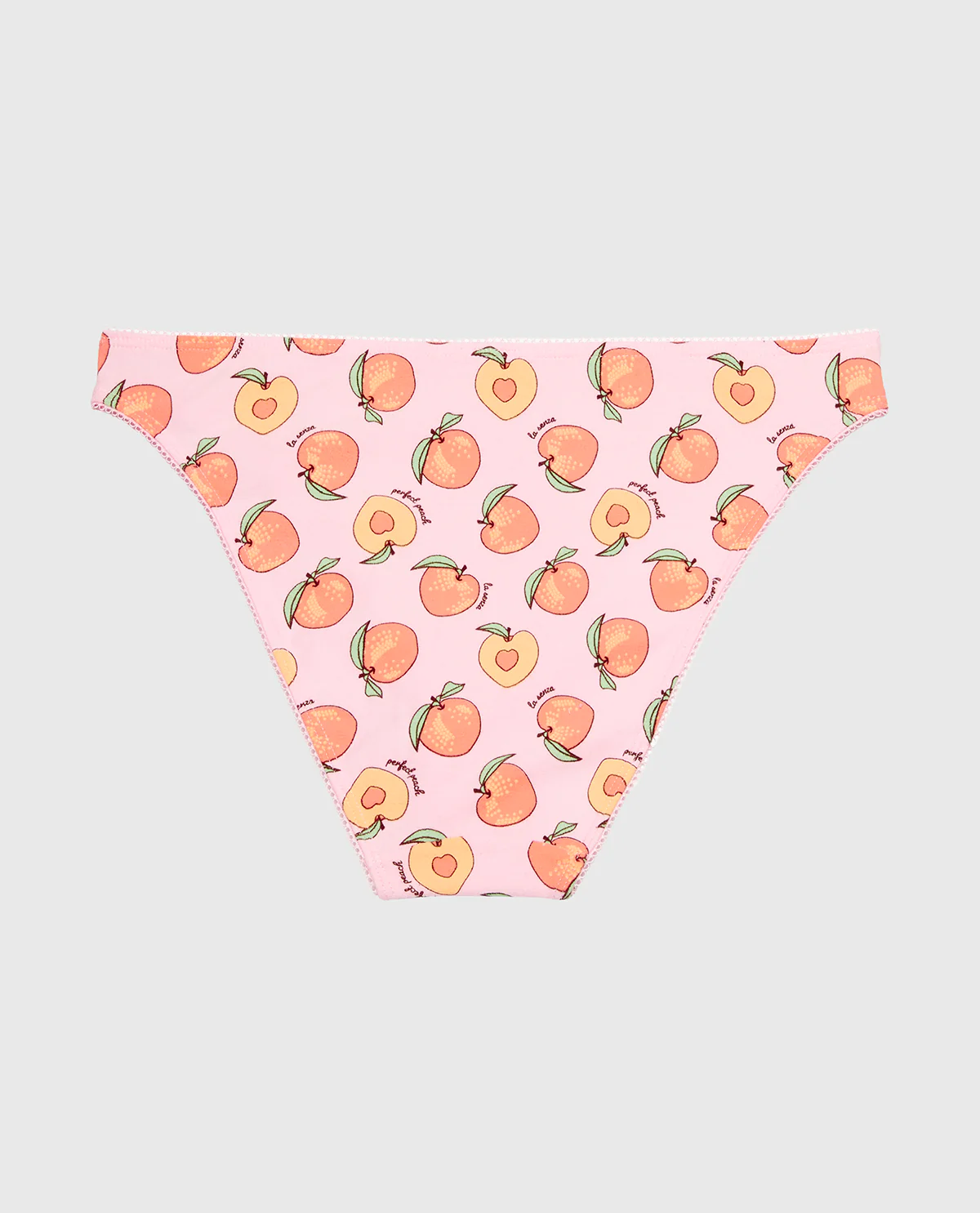 Bikini Cotton Panty and Picot Trim in Perfect Peach - Image 5