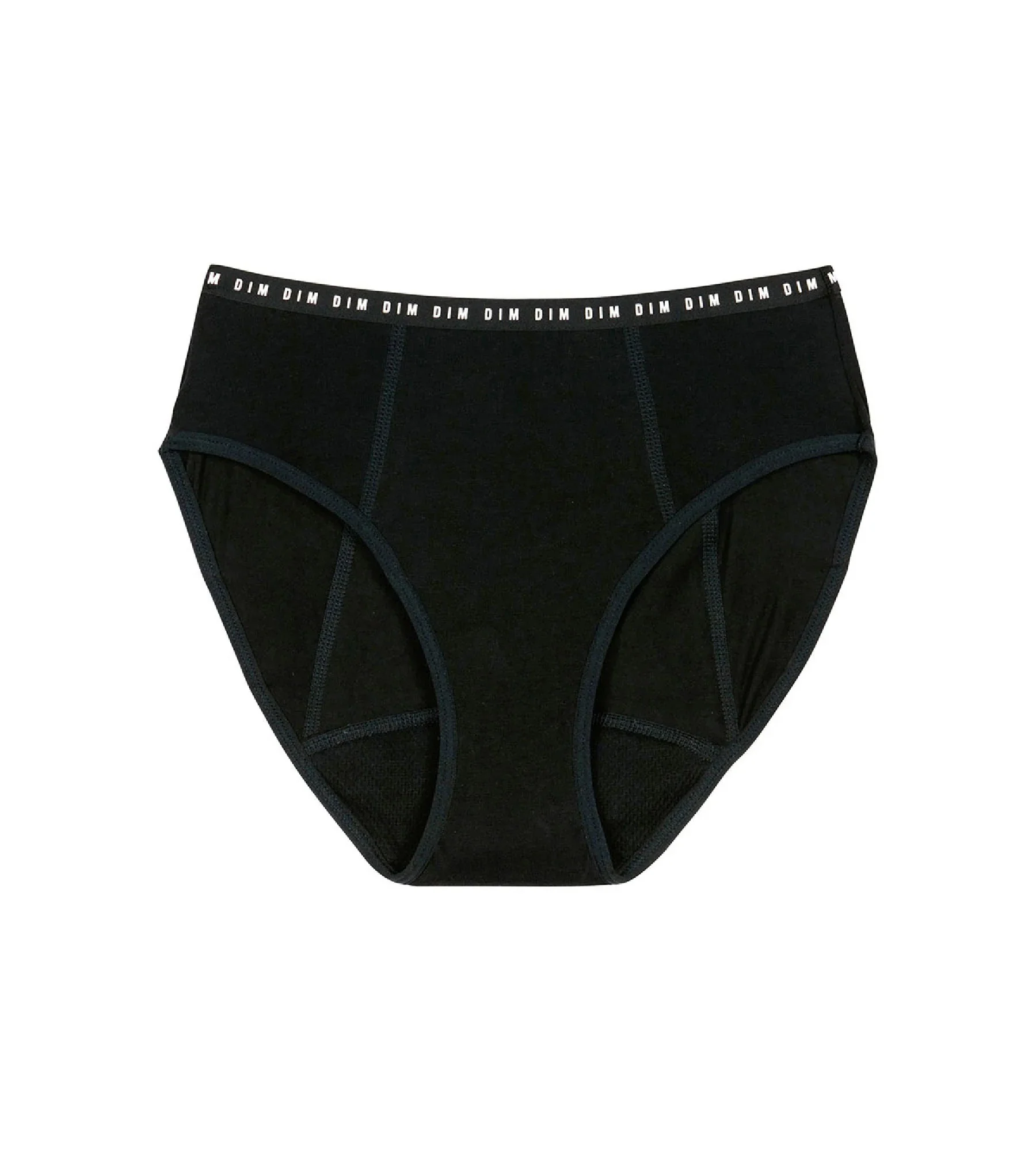 Menstrual Panty Bikini Logo Waist in Tuxedo Black - Image 5