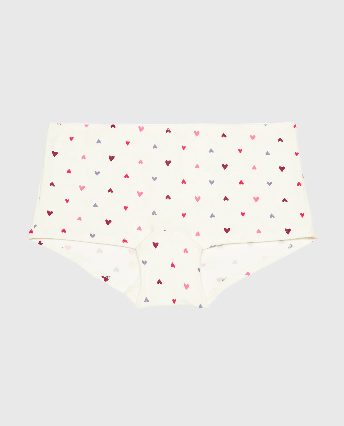 Boyshort Cotton Panty and Picot Trim in Tossed Heart - Image 4
