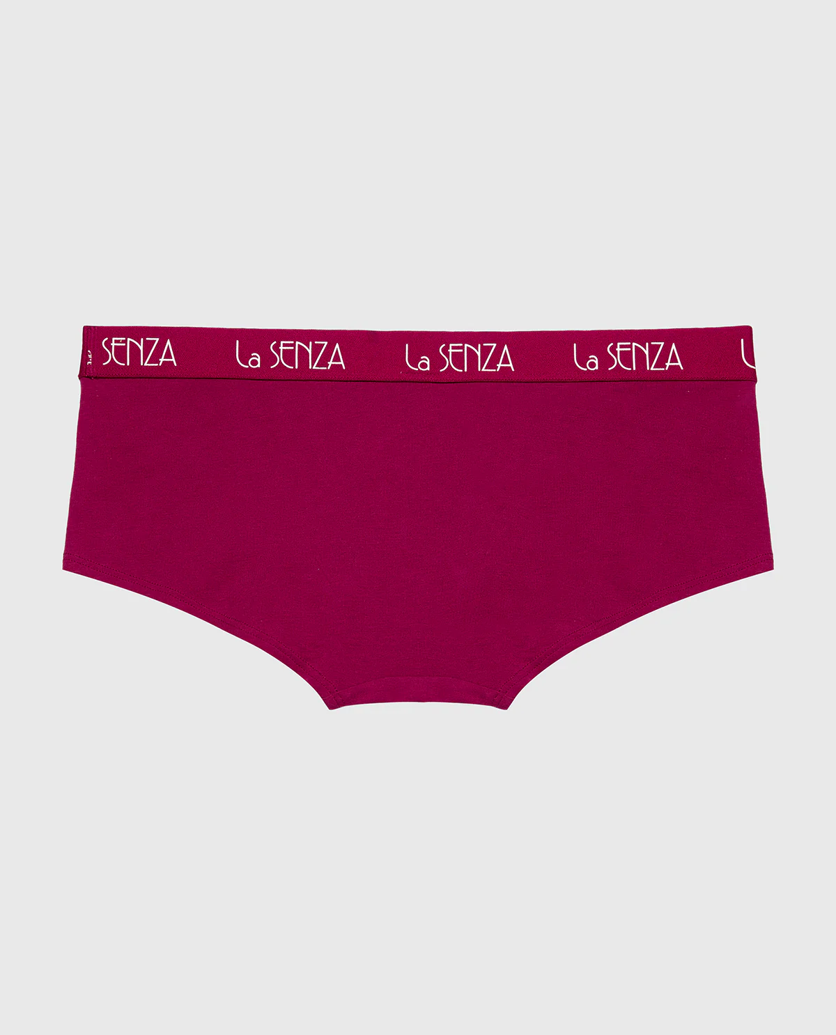 Boyshort Cotton Panty with Art Deco Logo Band in Plum Rose - Image 5