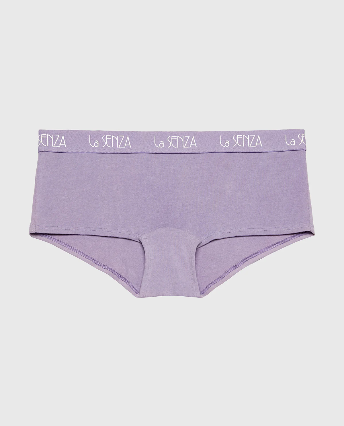 Boyshort Cotton Panty with Art Deco Logo Band in Purple Haze - Image 4