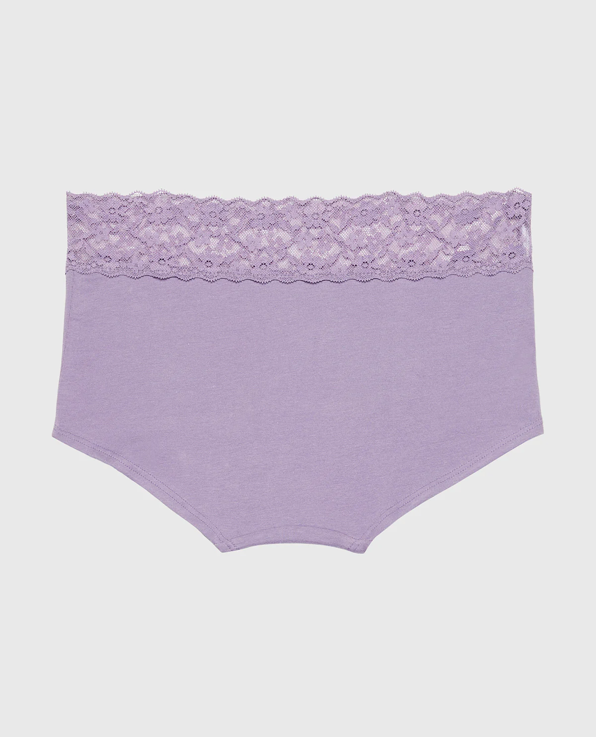 Boyshort Cotton Panty With Lace Trim in Purple Haze - Image 5