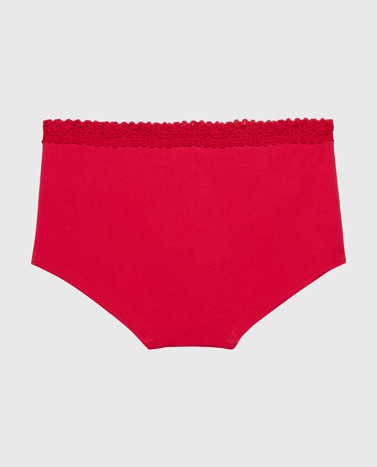 Boyshort Pantie with Cozy Trim in Crimson - Image 5