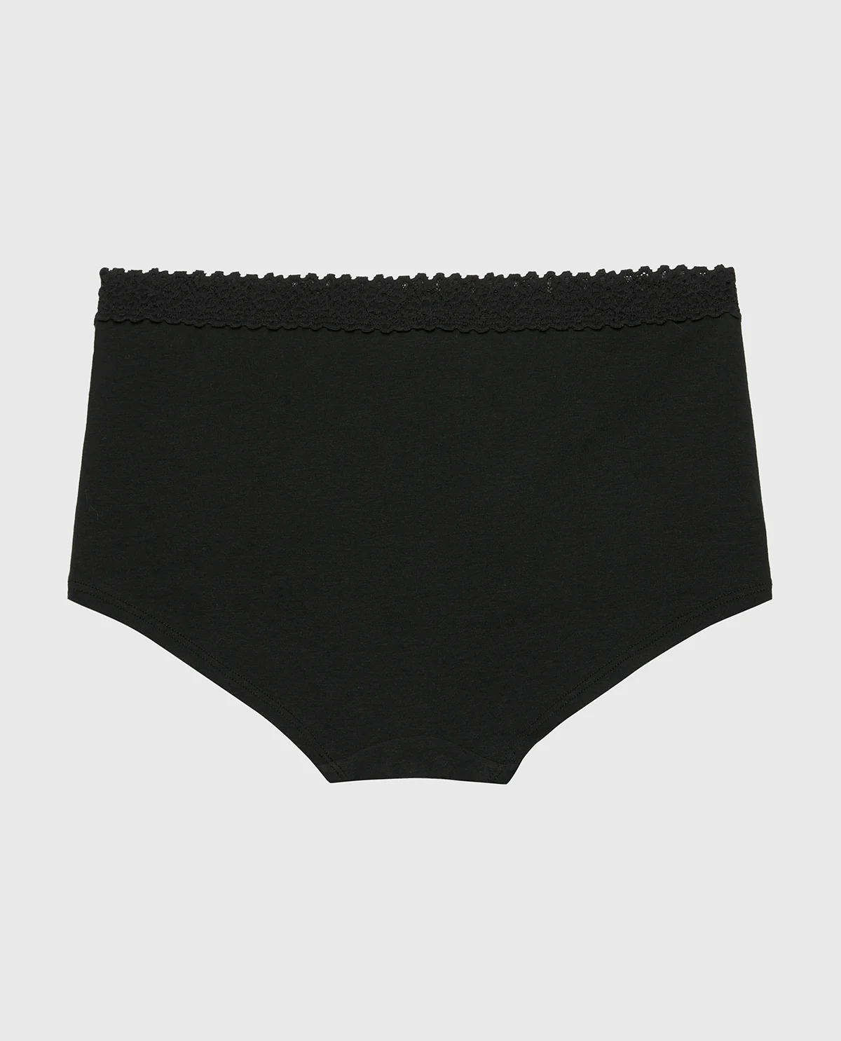 Boyshort Pantie with Cozy Trim in Tuxedo Black - Image 5