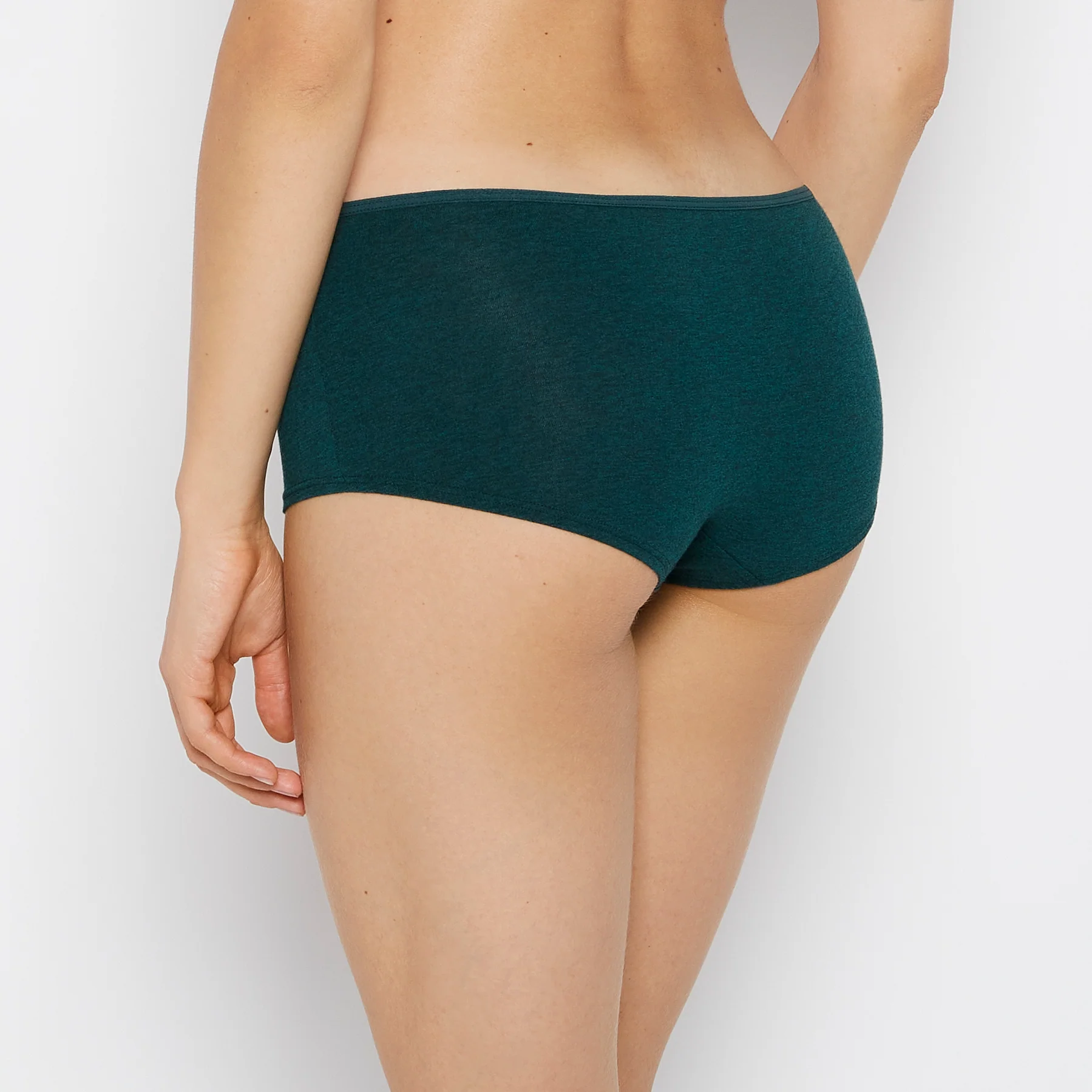 Boyshort Panty in Emerald Green Heather - Image 3