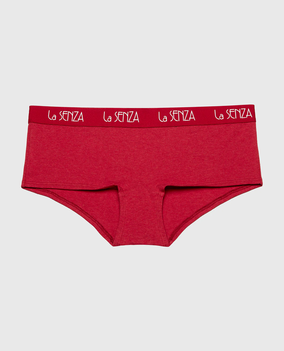 Boyshort Panty with Art Deco Logo in Crimson Heather - Image 4