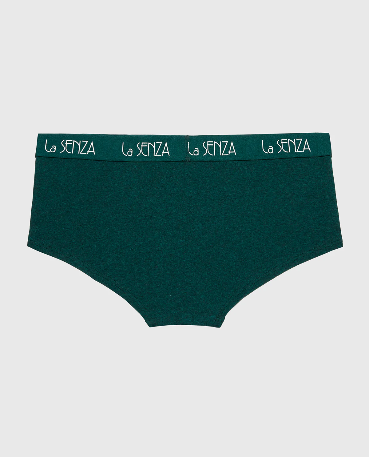 Boyshort Panty with Art Deco Logo in Emerald Green Heather - Image 5