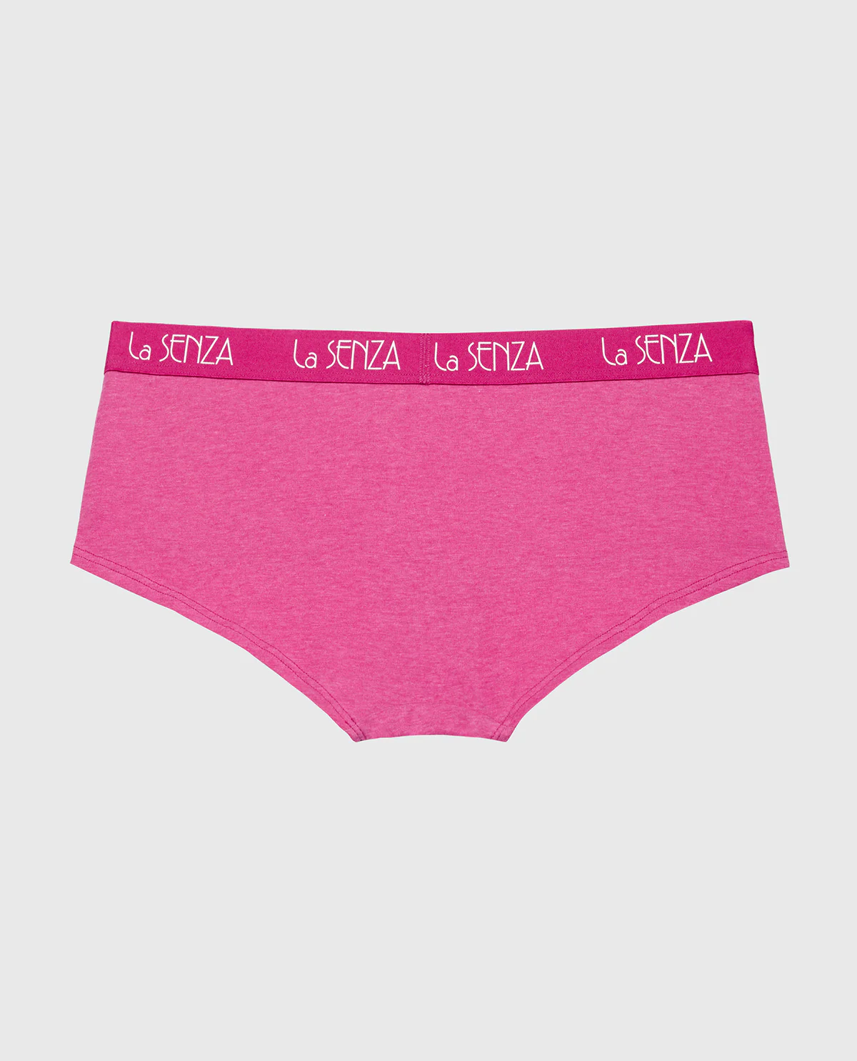 Boyshort Panty with Art Deco Logo in Fuchsia Red Heather - Image 5