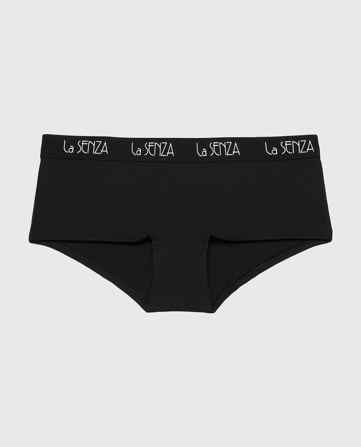 Boyshort Panty with Art Deco Logo in Tuxedo Black - Image 4
