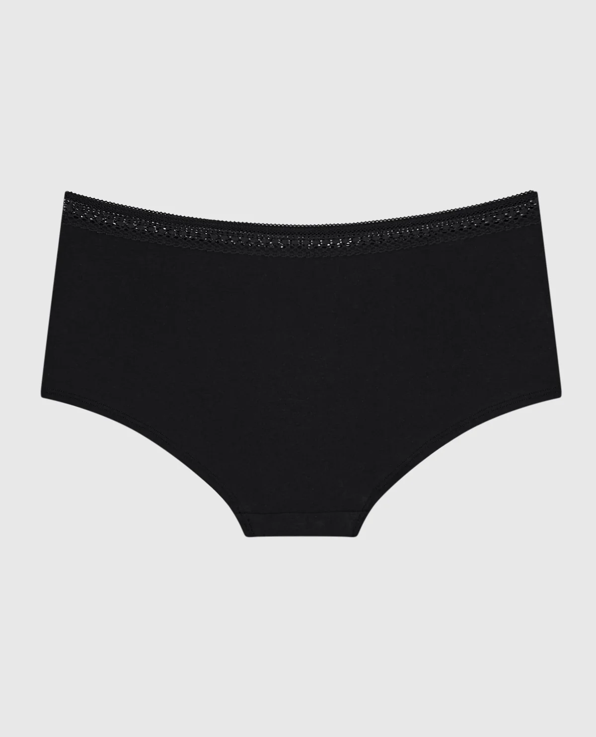 Boyshort Panty with Elemental Lace in Black - Image 5