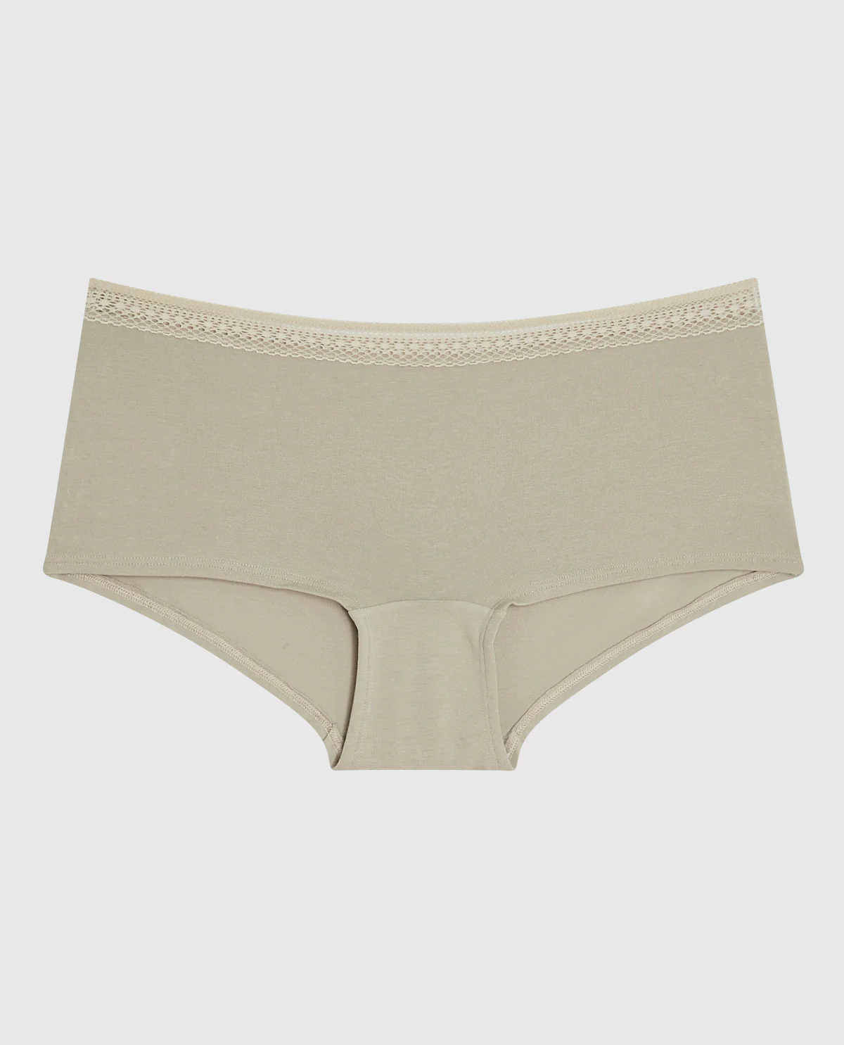 Boyshort Panty with Elemental Lace in Stone Grey - Image 5
