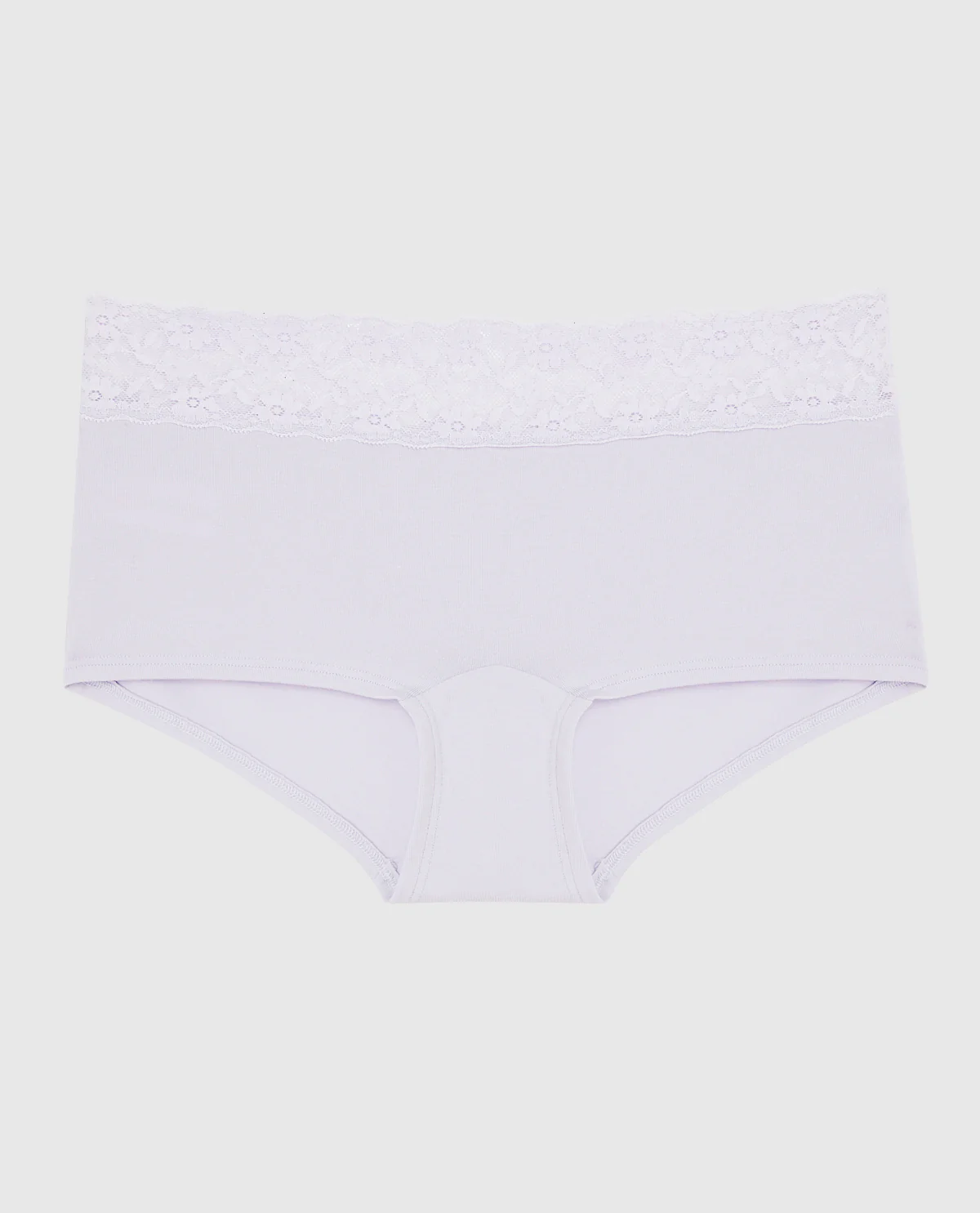 Boyshort Panty with Lace in Lavender Cake