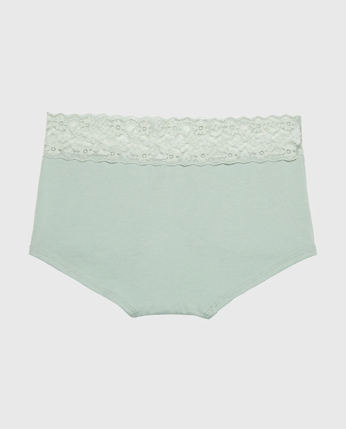 Boyshort Panty With Lace Trim in Iceberg Green - Image 5