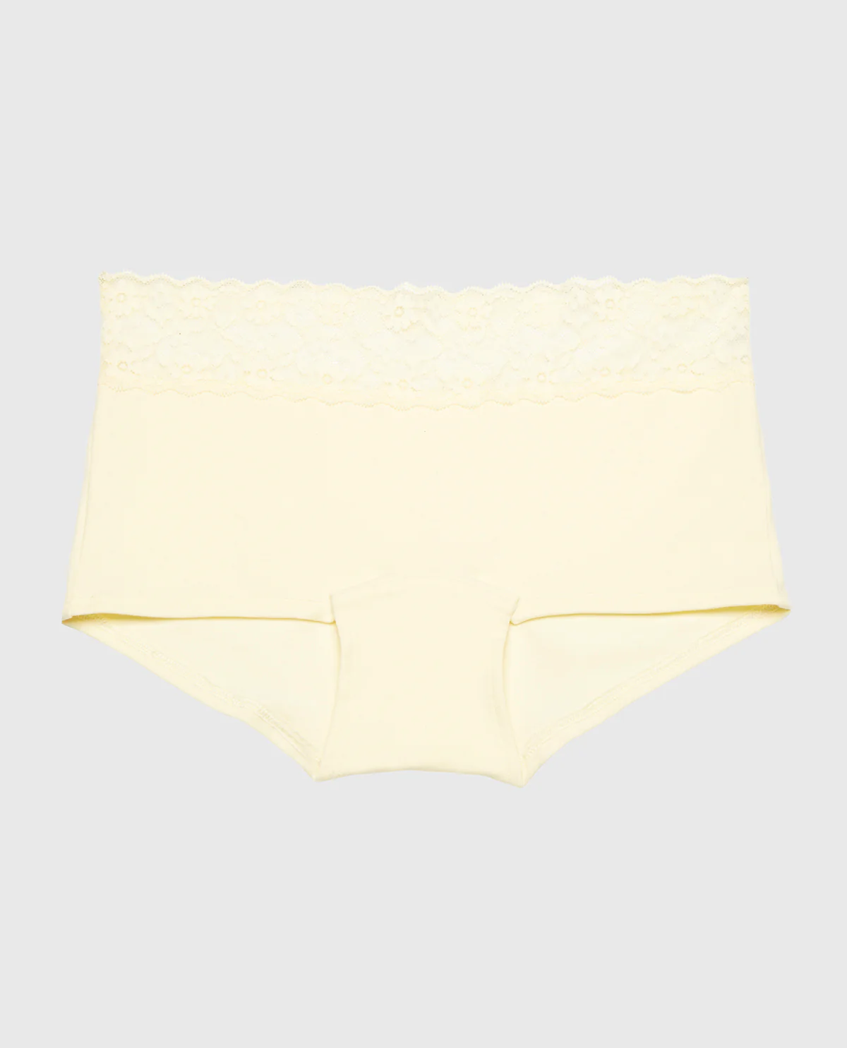 Boyshort Panty With Lace Trim in Lemon Icing - Image 4