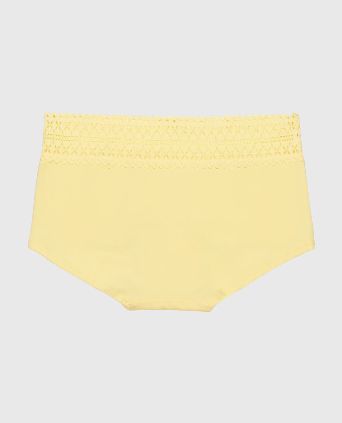Boyshort Panty with Lace Trim in Mellow Yellow - Image 5