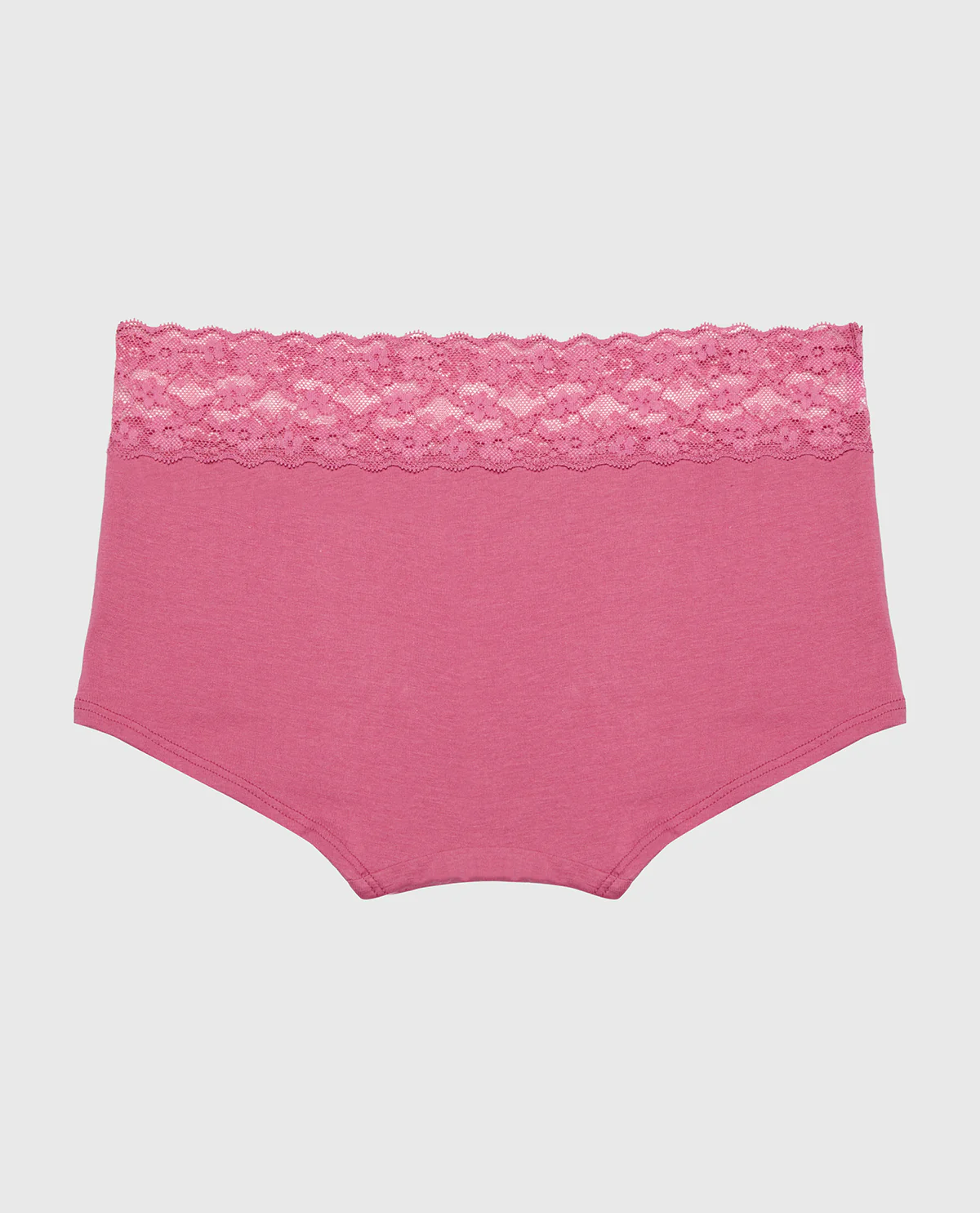 Boyshort Panty With Lace Trim in Red Violet - Image 5