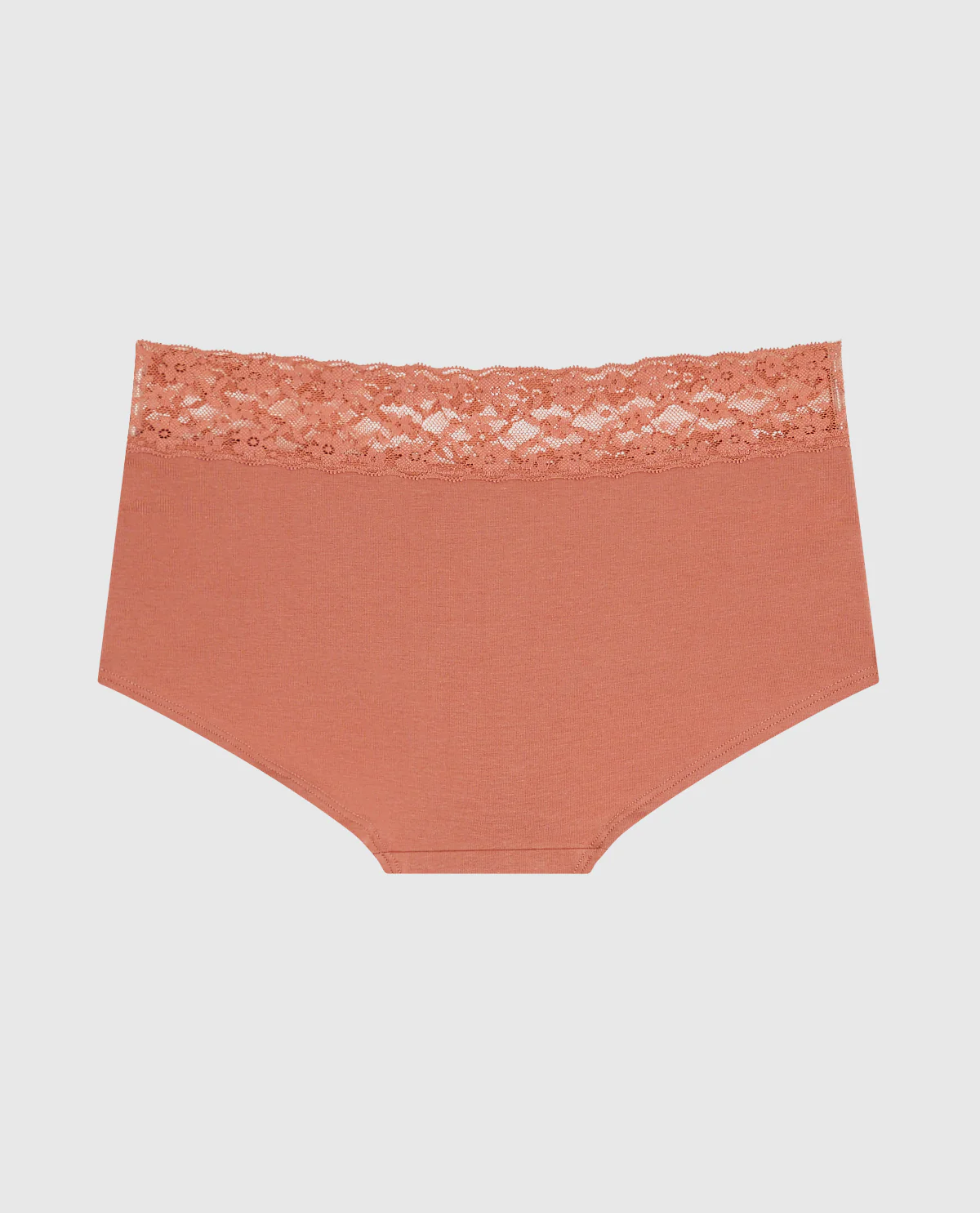Boyshort Panty with Lace Trim in Rosy Blush - Image 5