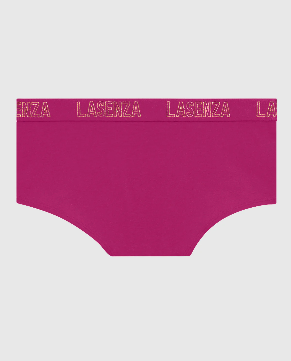 Boyshort Panty with Logo Band in Outrageous Pink - Image 2