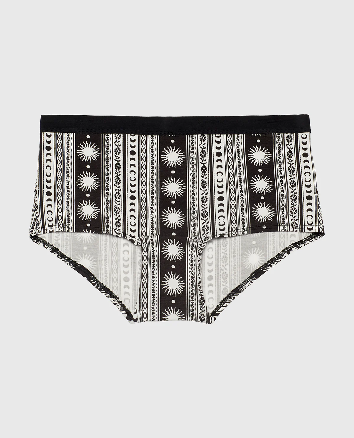 Boyshort Panty with Vanishing Trim in Boho Stripe - Image 4