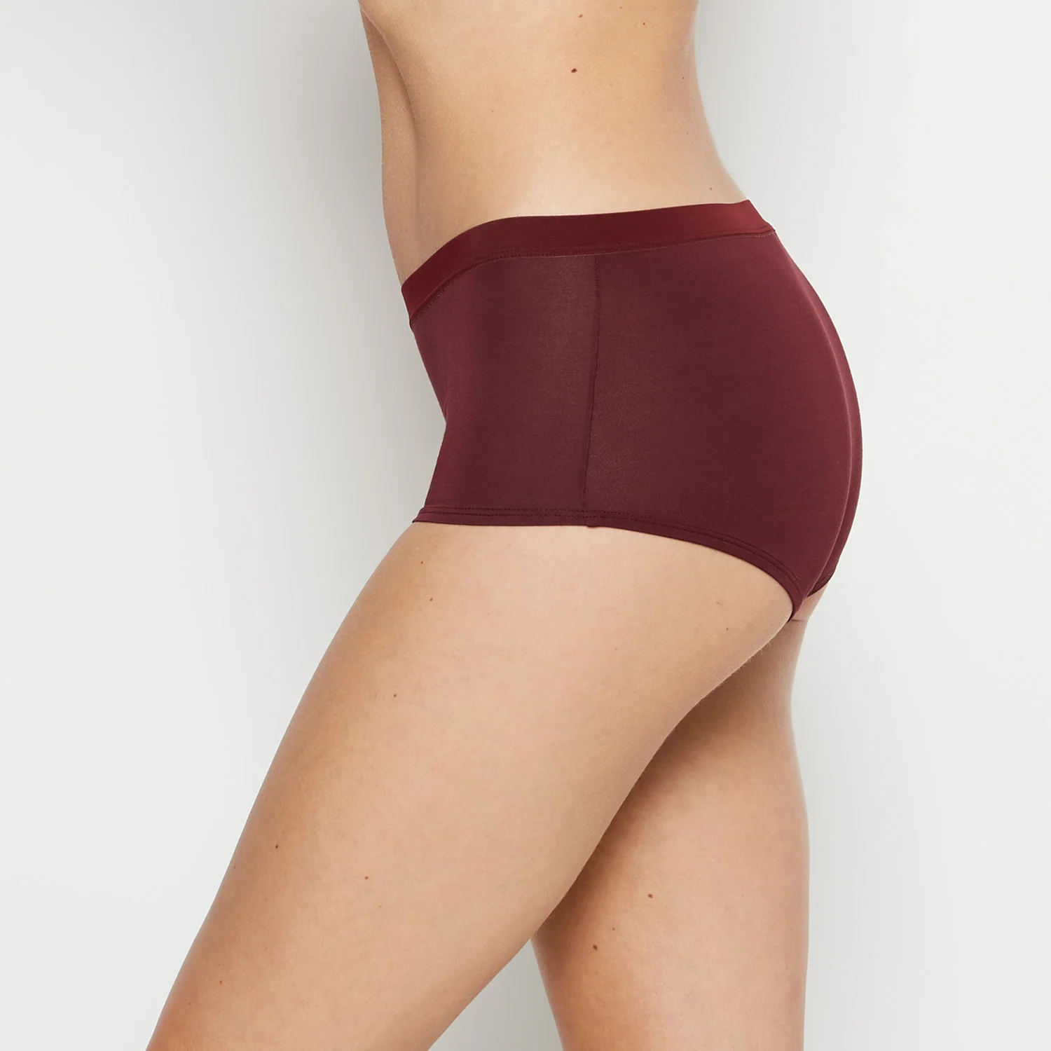 Boyshort Panty With Vanishing Trim in Russian Ruby - Image 2