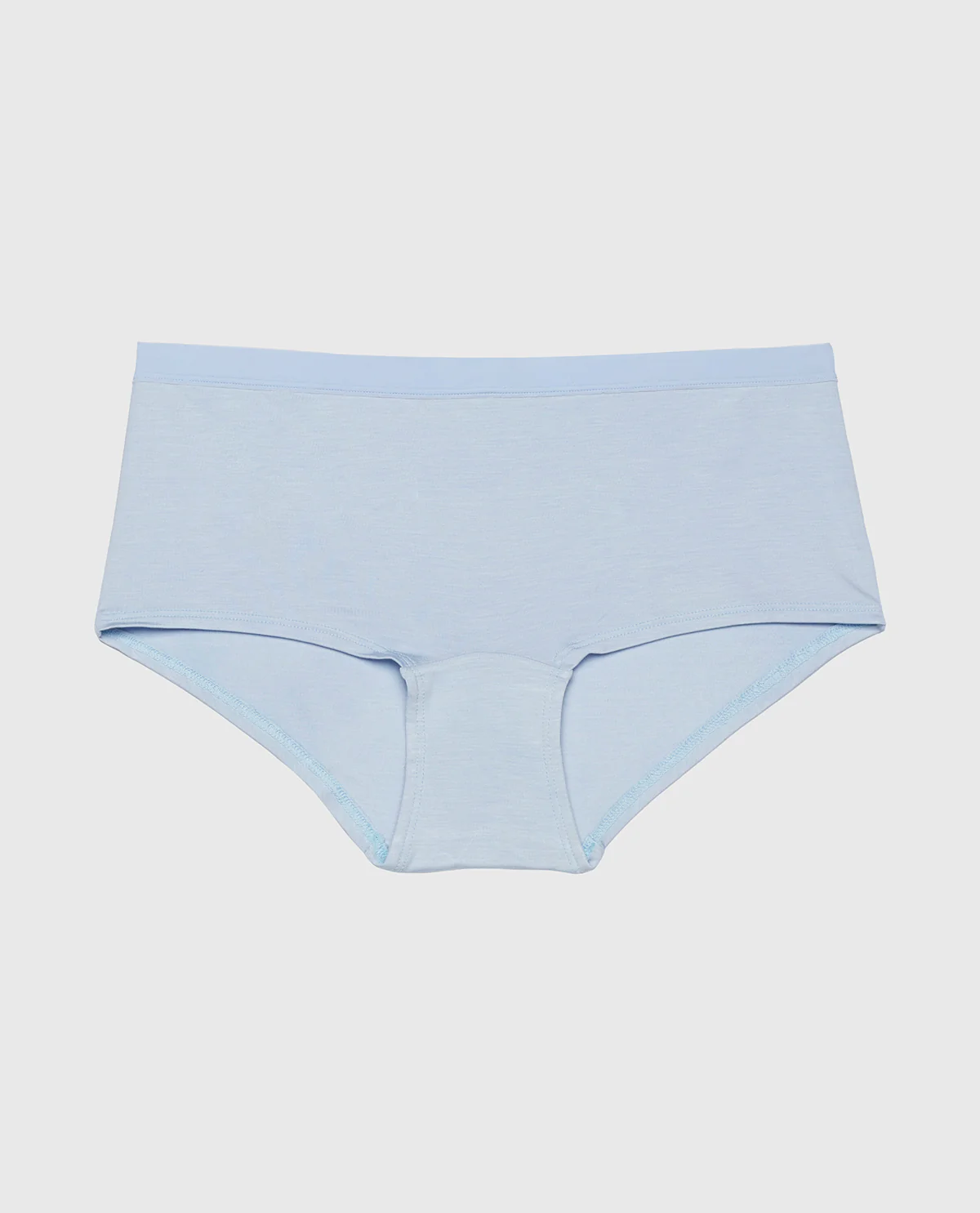 Boyshort Panty with Vanishing Trim in Subdued Blue - Image 4