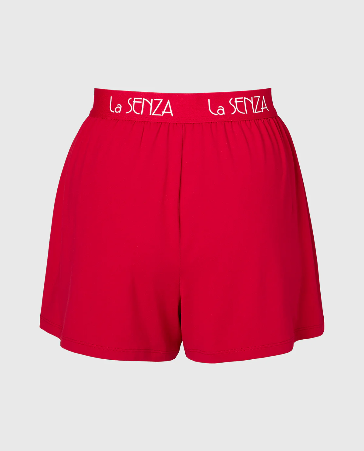 Brush Jersey Shorts with art deco logo in Crimson - Image 5