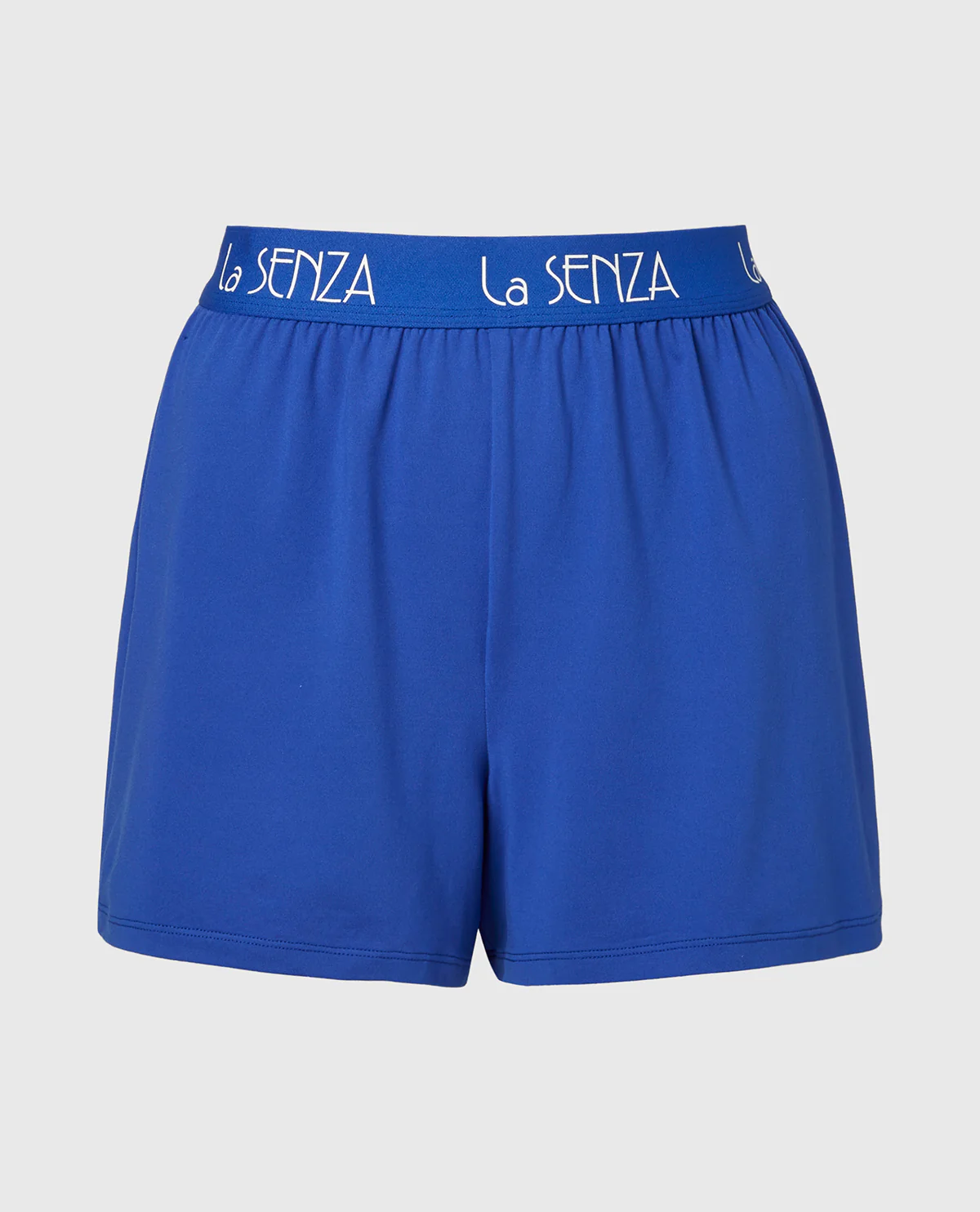 Brush Jersey Shorts with art deco logo in Dazzling Blue - Image 4