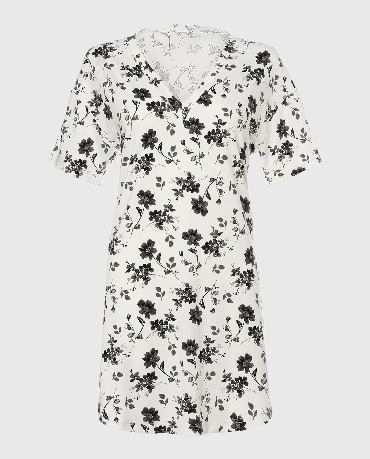 Brushed Jersey Sleep Shirt in Medium Goddess Floral - Image 4