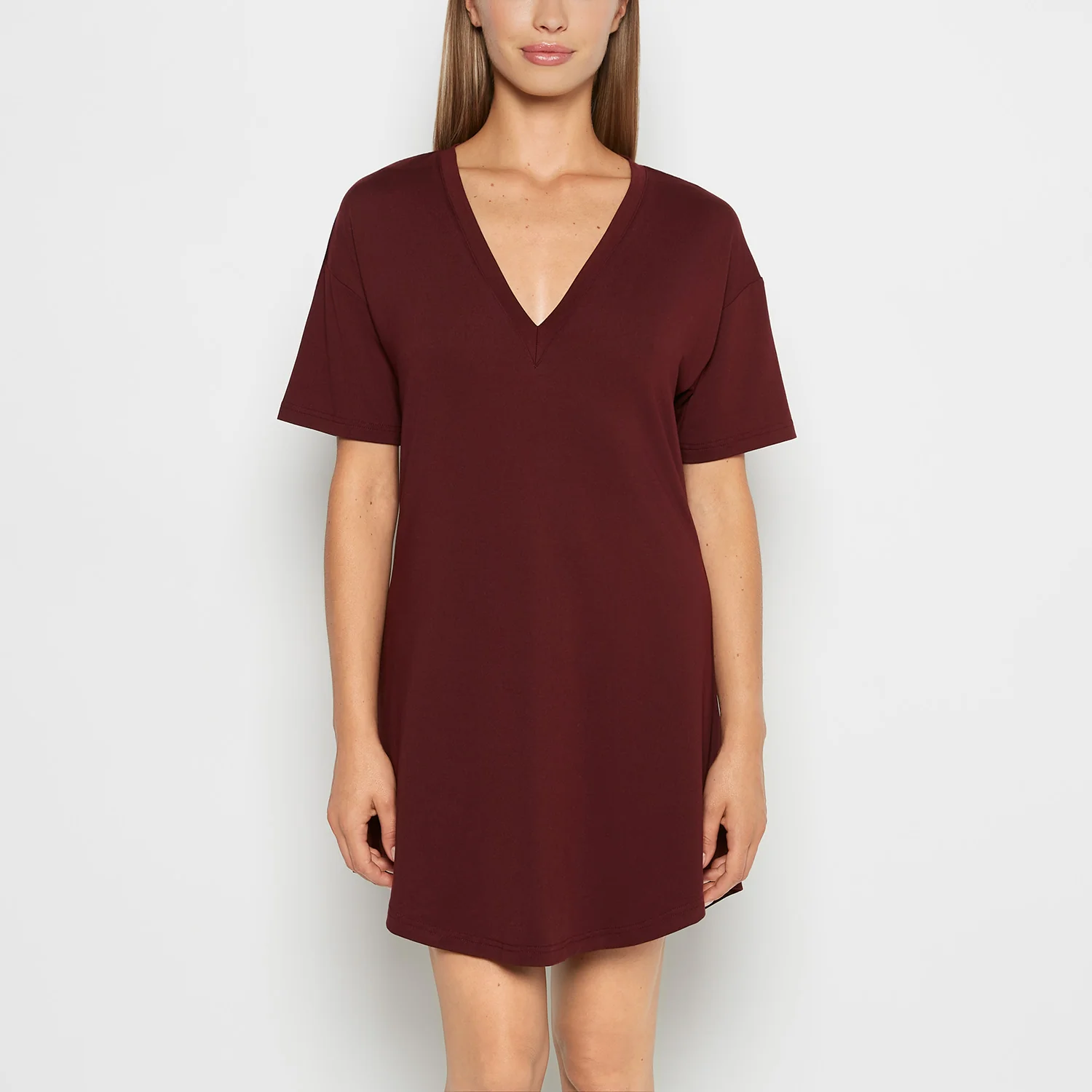 Brushed Jersey Sleep Shirt in Russian Ruby