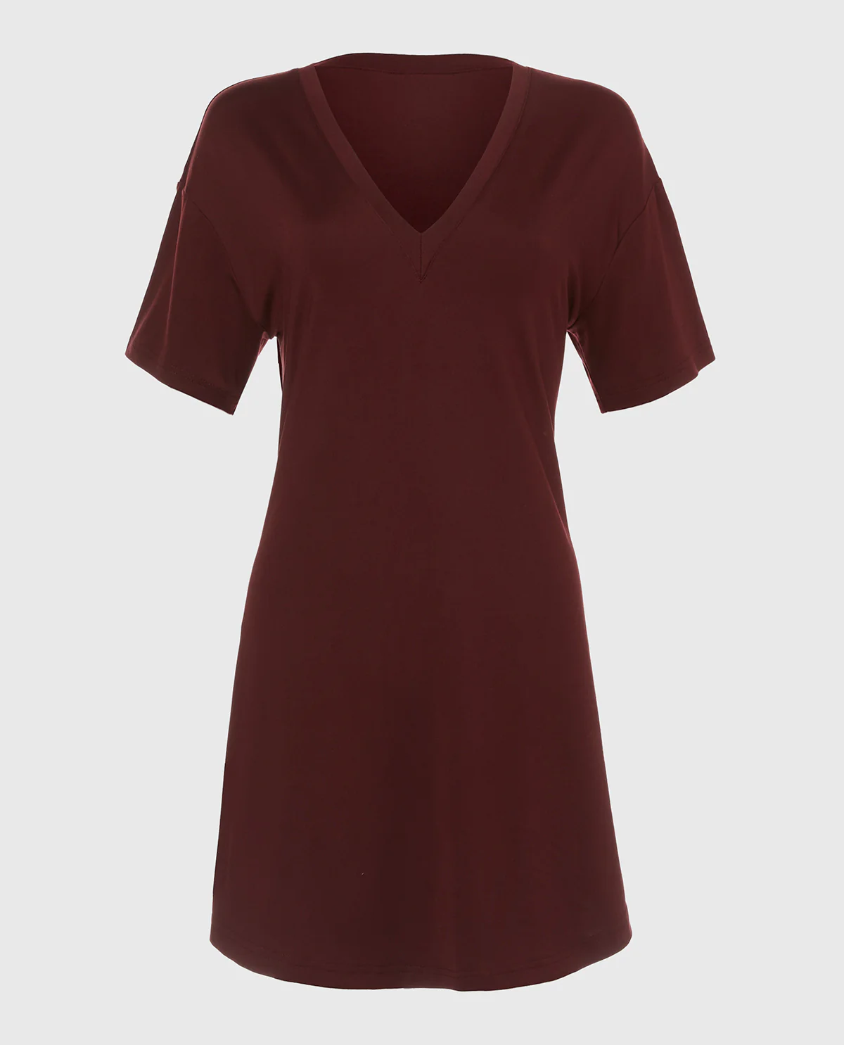 Brushed Jersey Sleep Shirt in Russian Ruby - Image 4