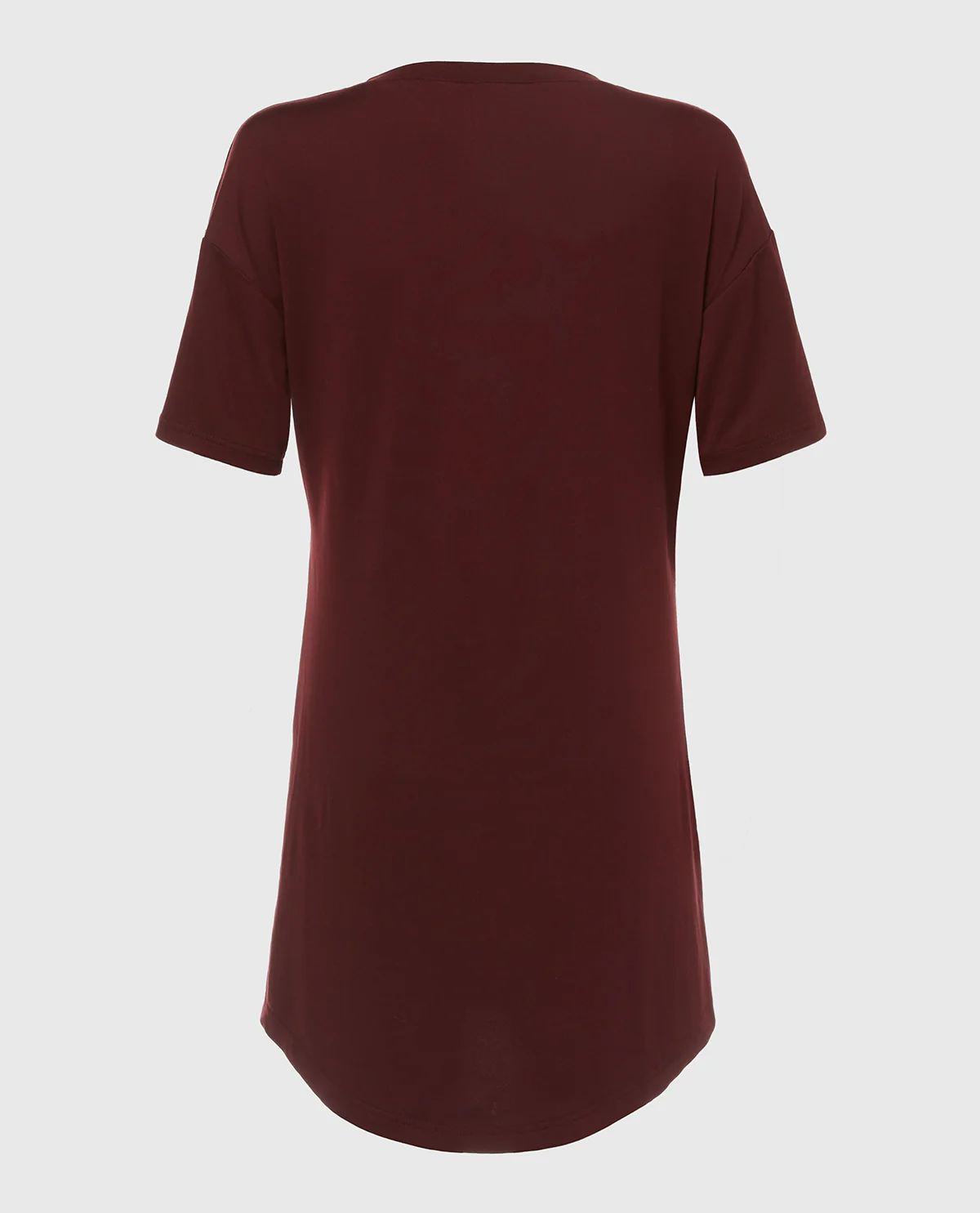 Brushed Jersey Sleep Shirt in Russian Ruby - Image 5