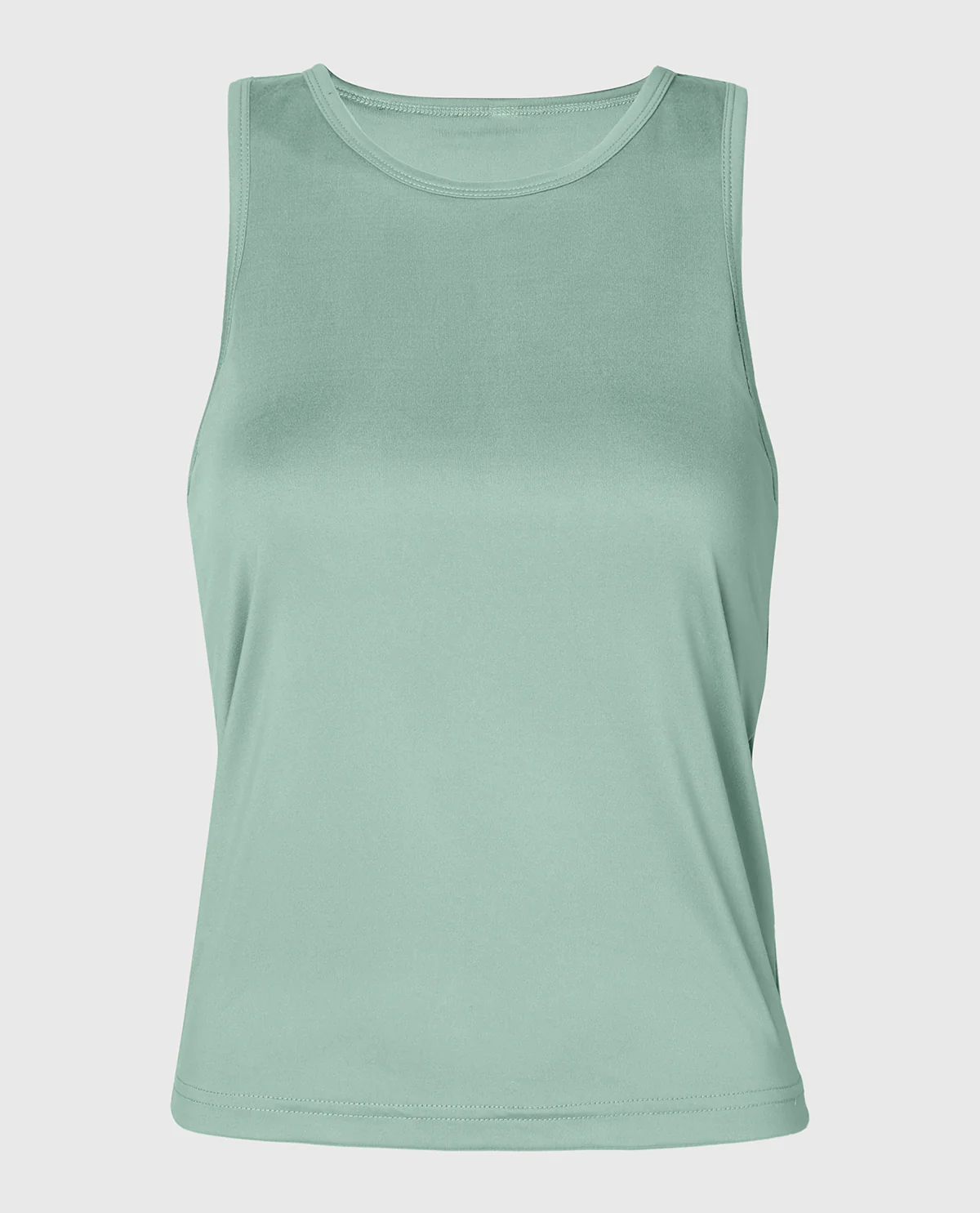 Casual Sleep Jersey High Neck Tank in Iceberg Green - Image 4