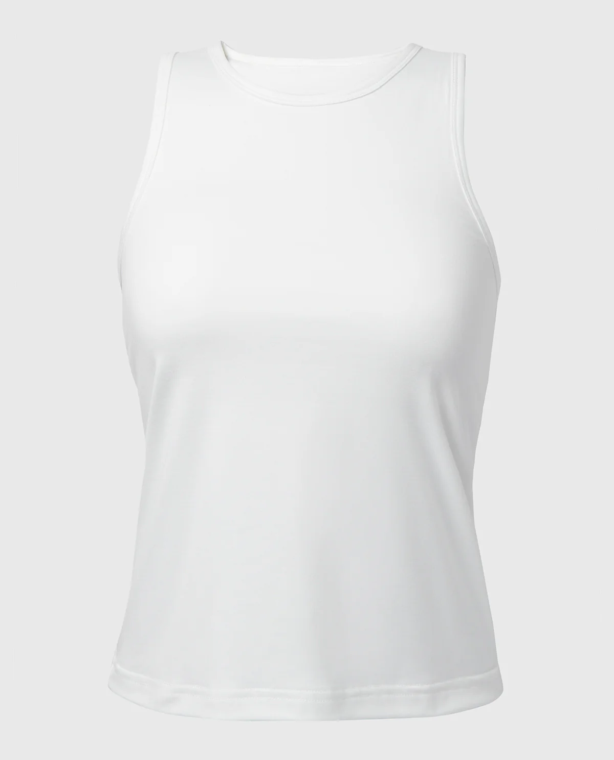 Casual Sleep Jersey High Neck Tank in Ivory - Image 4
