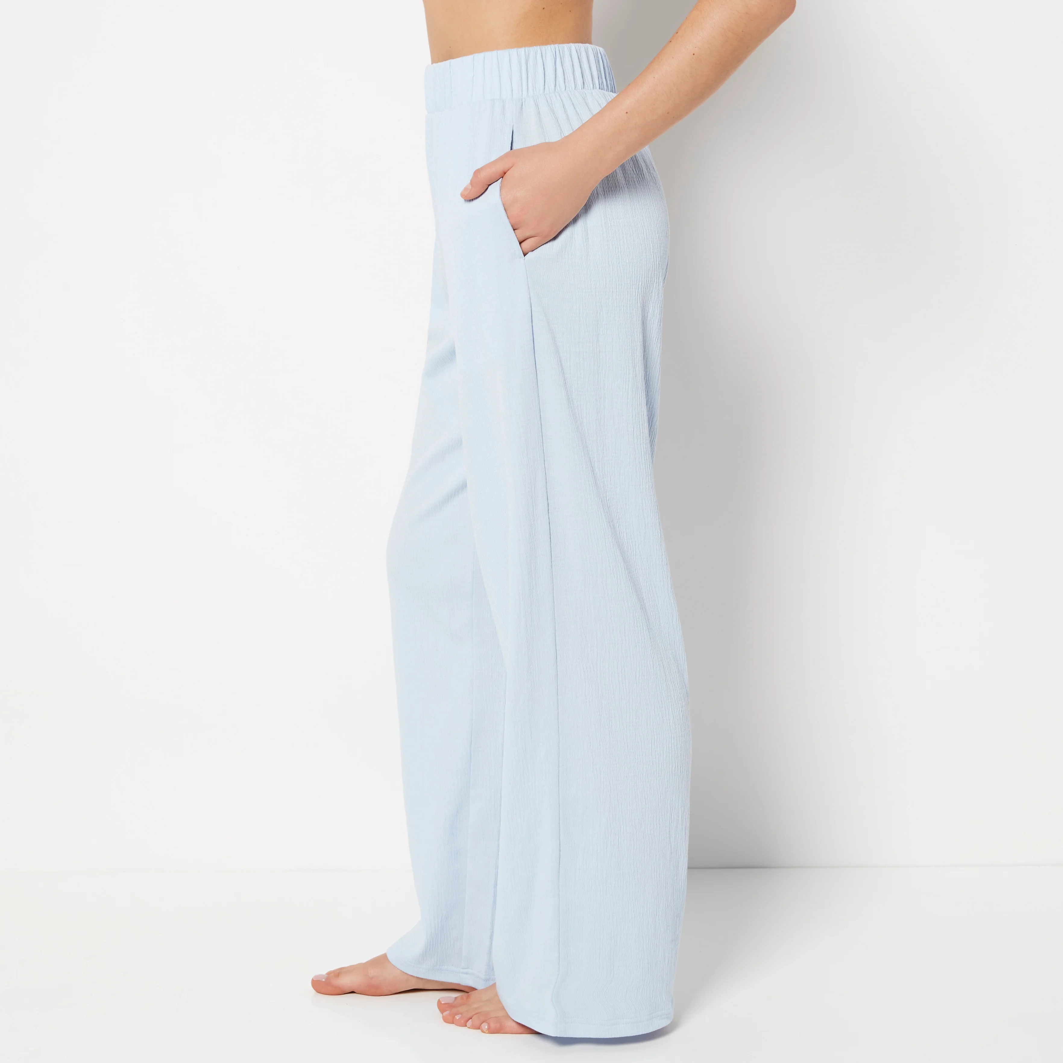 Casual Sleep Textured Knit Pant In Skyway - Image 2