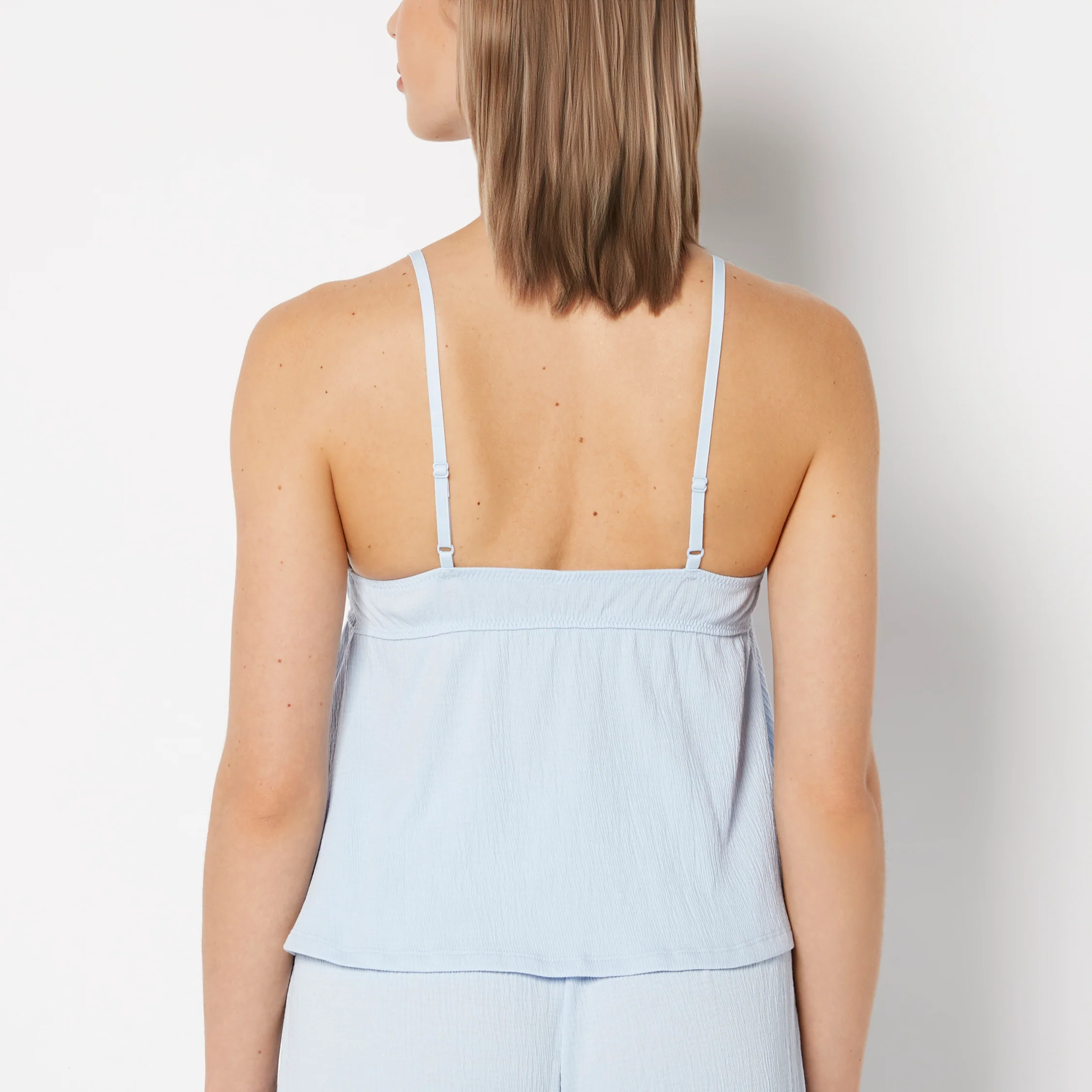 Casual Sleep Textured Knit Tank in Skyway - Image 3