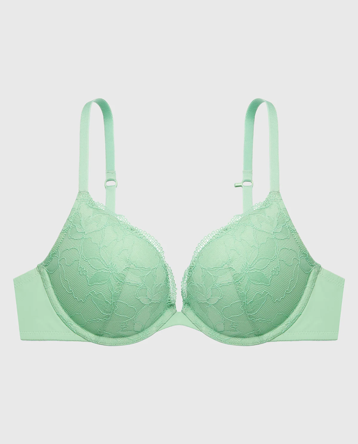Charmed Push Up Plunge Lace Cup Bra in Hemlock - Image 5