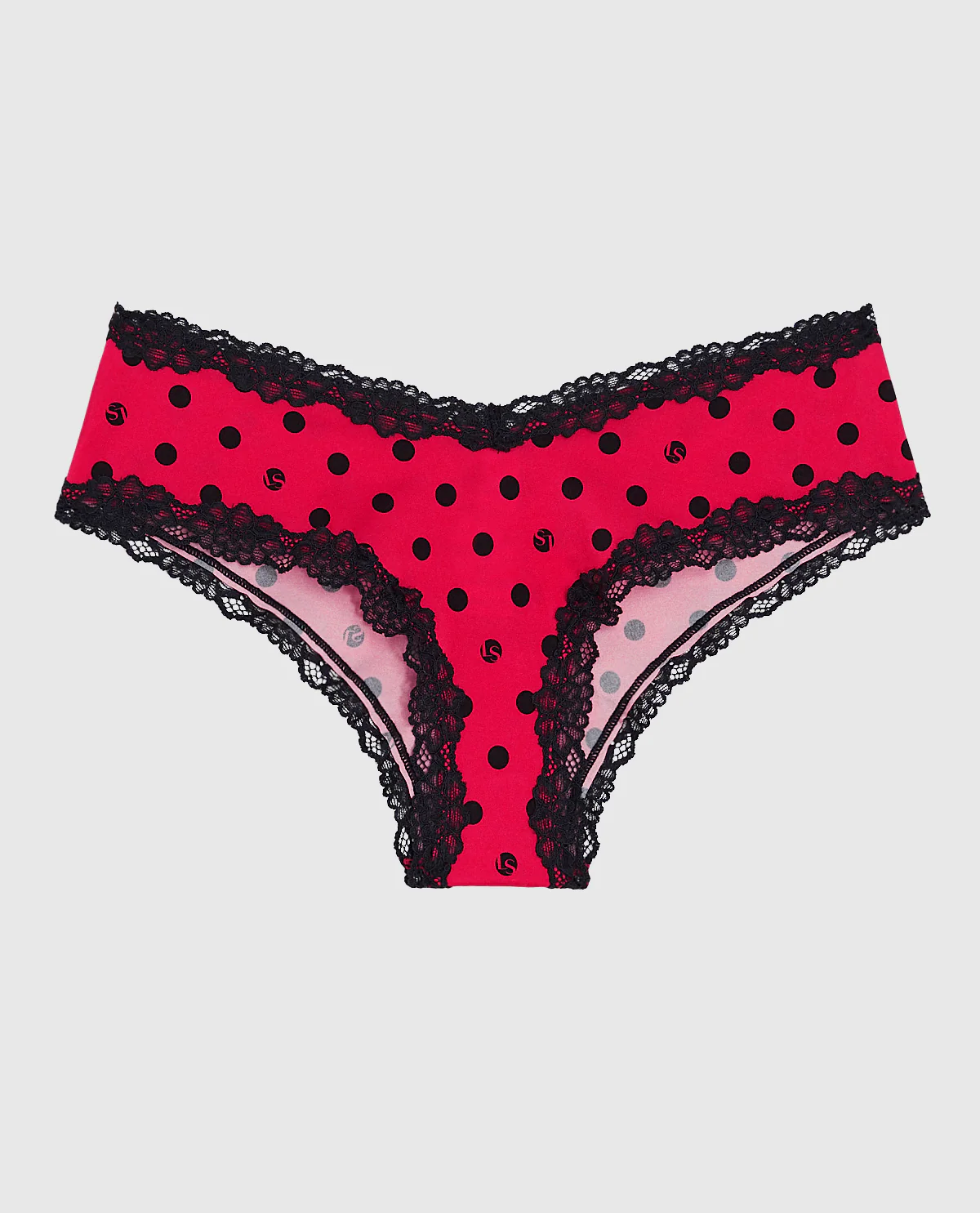 Cheeky Panty with Lace in LS Dot - Image 4