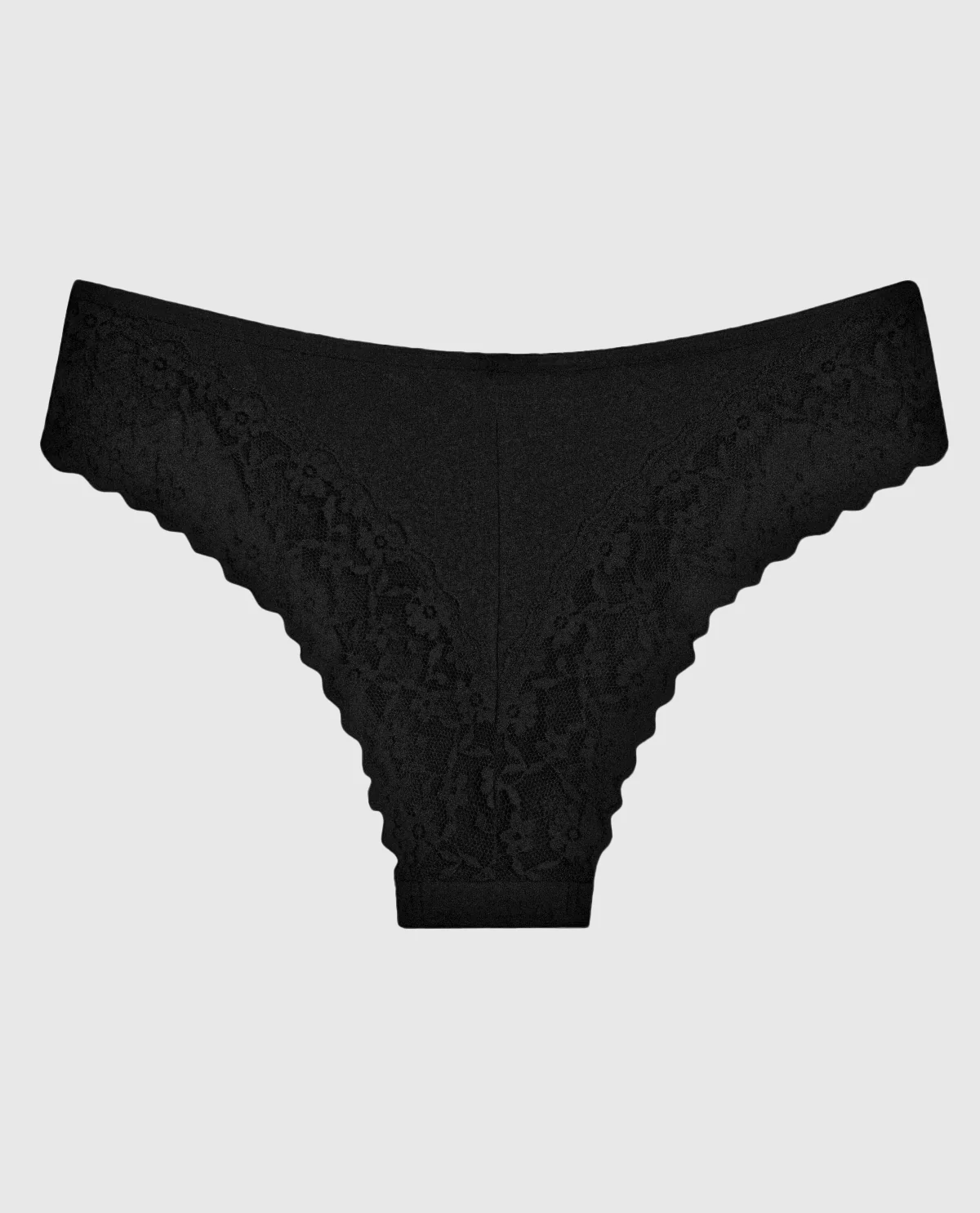 Cheeky Panty With Lace Trim in Tuxedo Black - Image 4