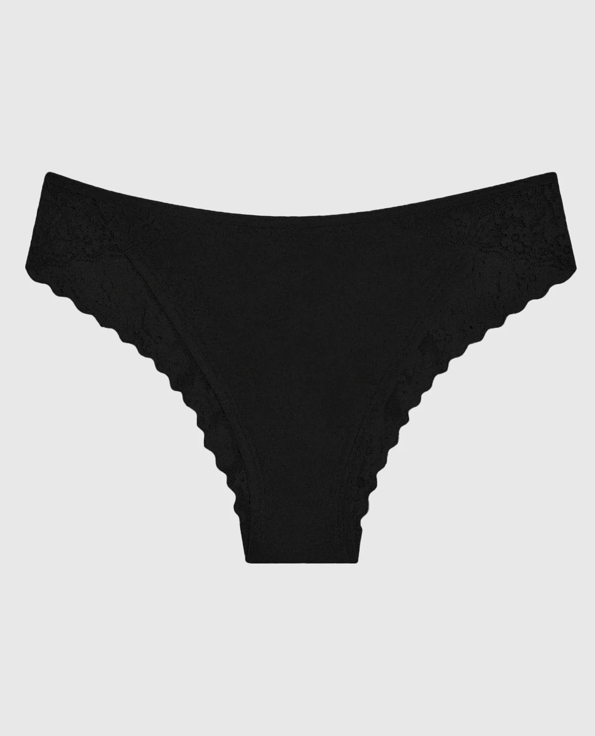 Cheeky Panty With Lace Trim in Tuxedo Black - Image 5
