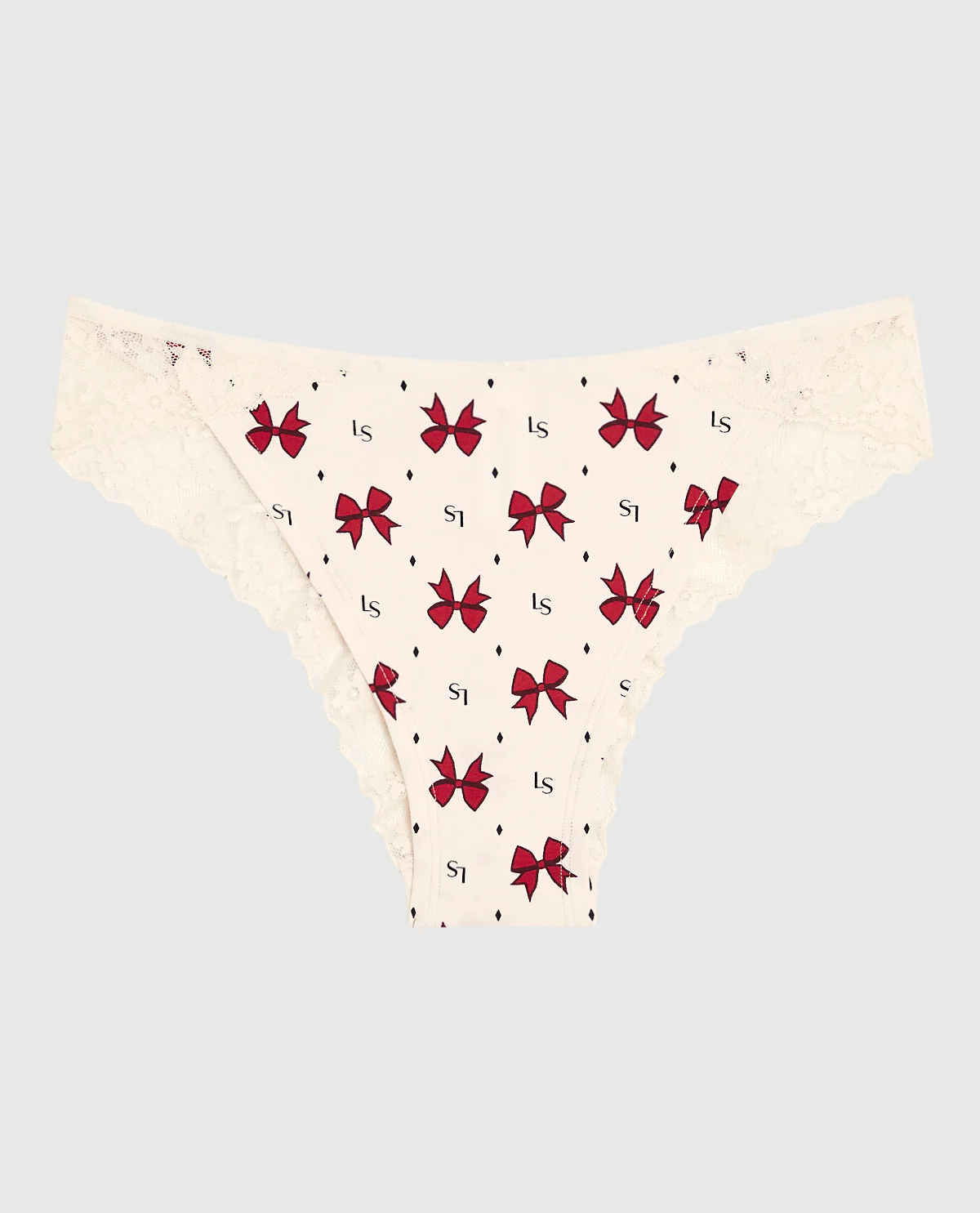 Cheeky Panty with Lace Trim in Bow to the Queen - Image 5