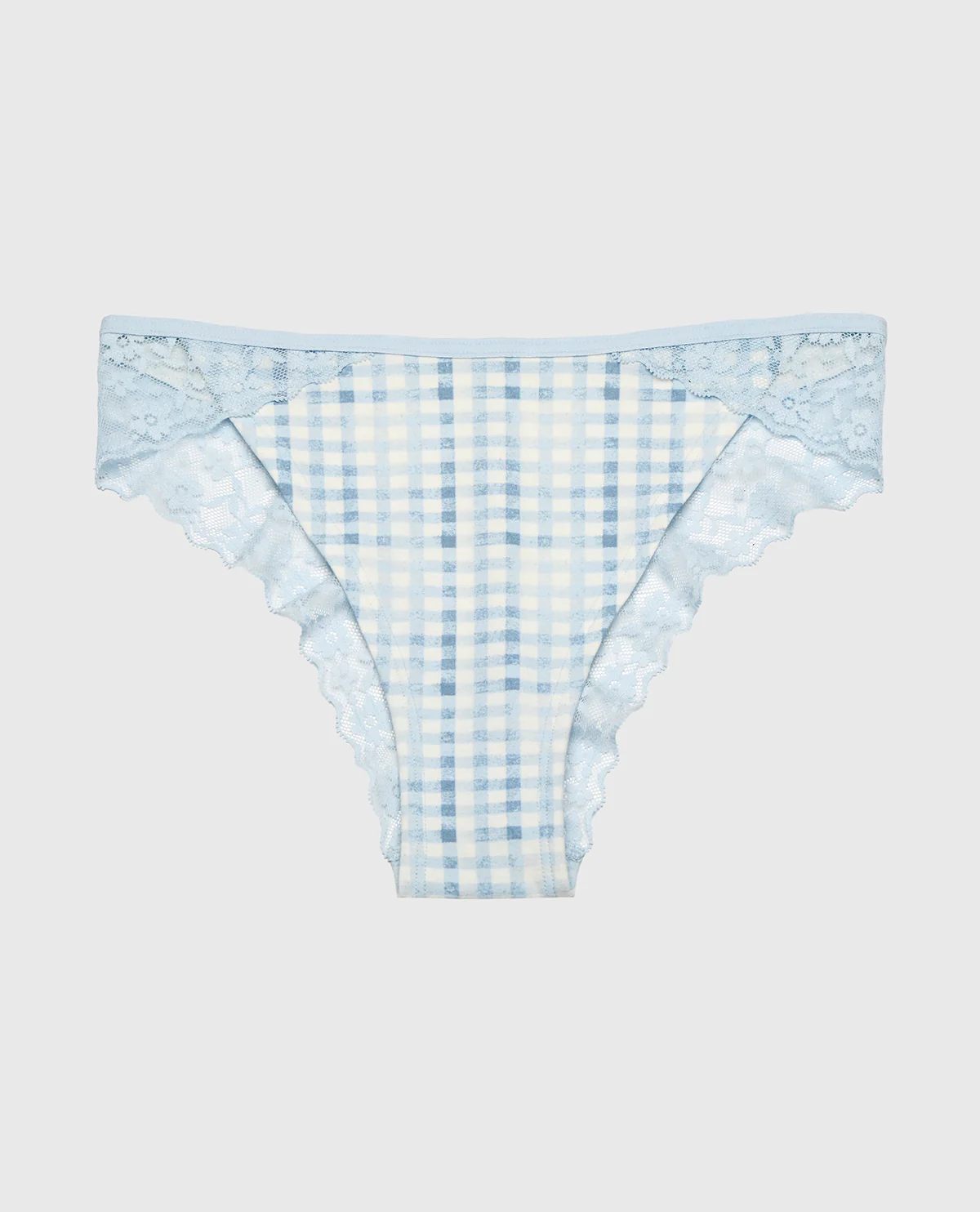 Cheeky Panty With Lace Trim in Breezy Gingham - Image 4