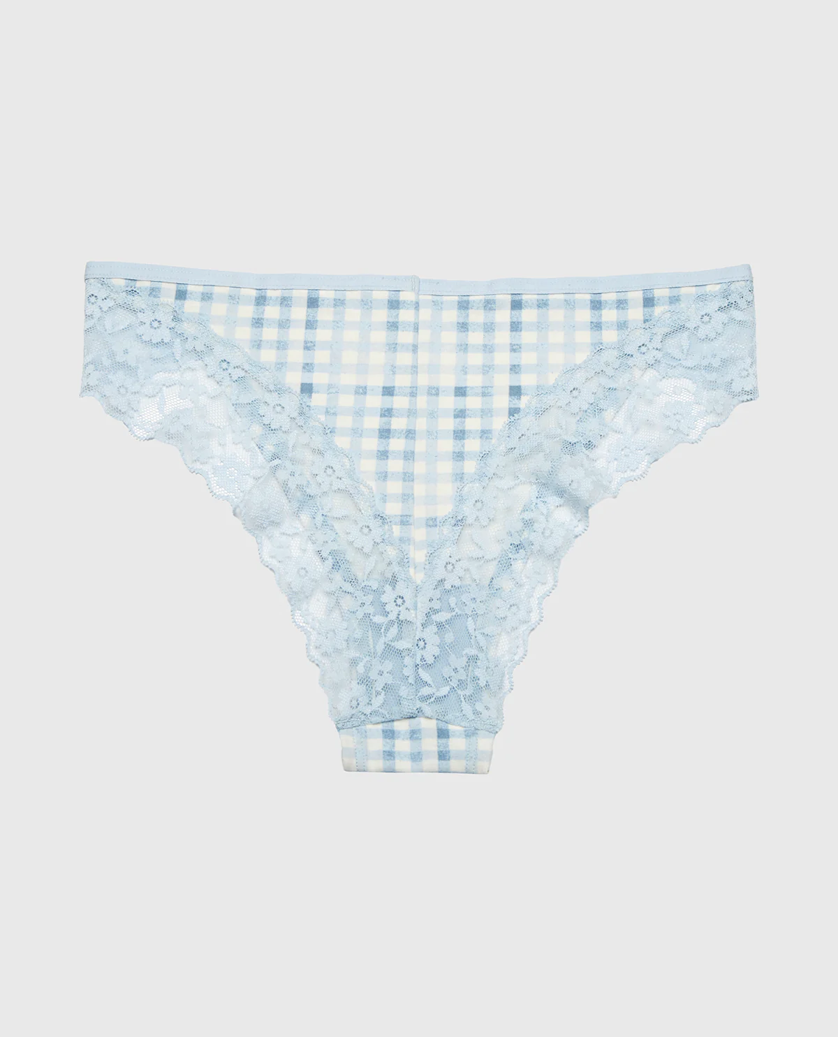 Cheeky Panty With Lace Trim in Breezy Gingham - Image 5