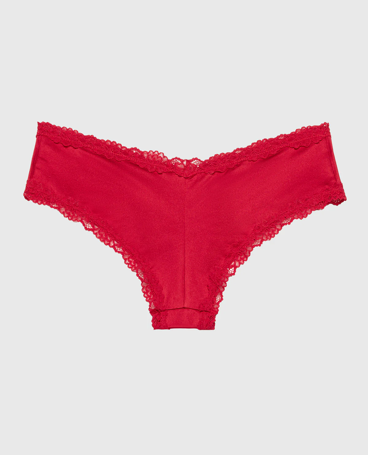 Cheeky Panty With Lace Trim in Crimson - Image 4