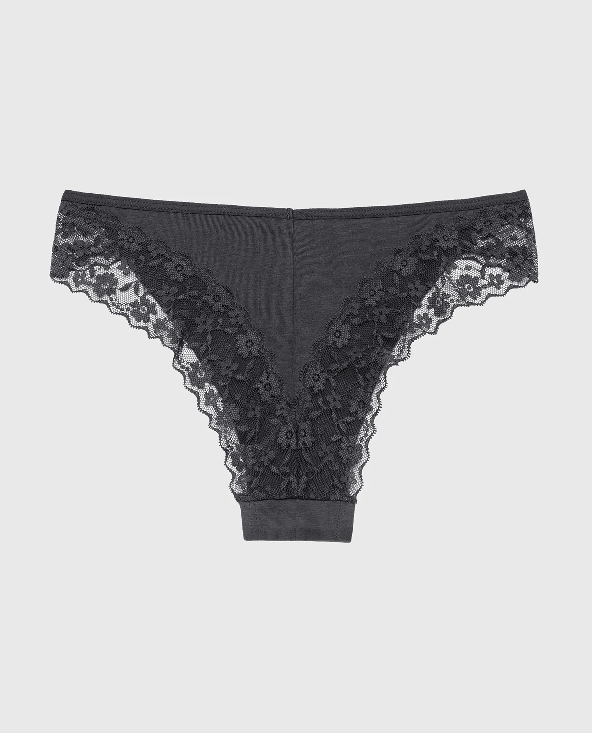 Cheeky Panty With Lace Trim in Ebony - Image 5