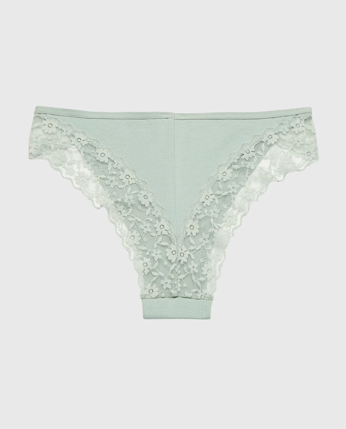 Cheeky Panty With Lace Trim in Iceberg Green - Image 5